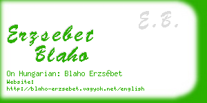 erzsebet blaho business card