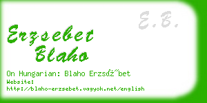 erzsebet blaho business card